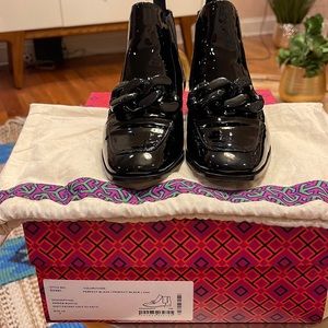 Tory Burch Adrien Bootie- soft patent calf. Perfect Black Size 7